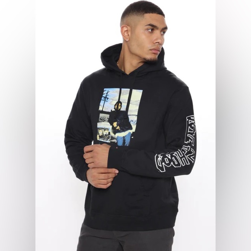 Vintage Boyz in the Hood South Central LA Ice Cube graphic black hoodie Med NWA
